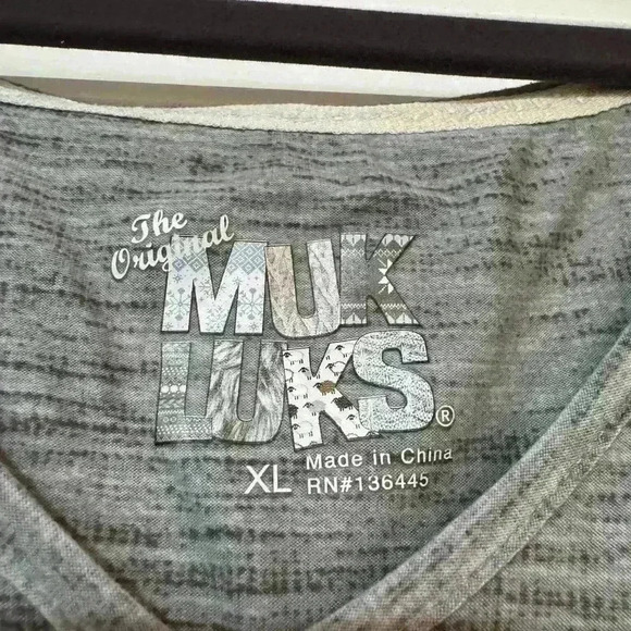 MUK LUKS Regular Cloud Knit Midi Dress A511638 Grey Size XL - Picture 3 of 7